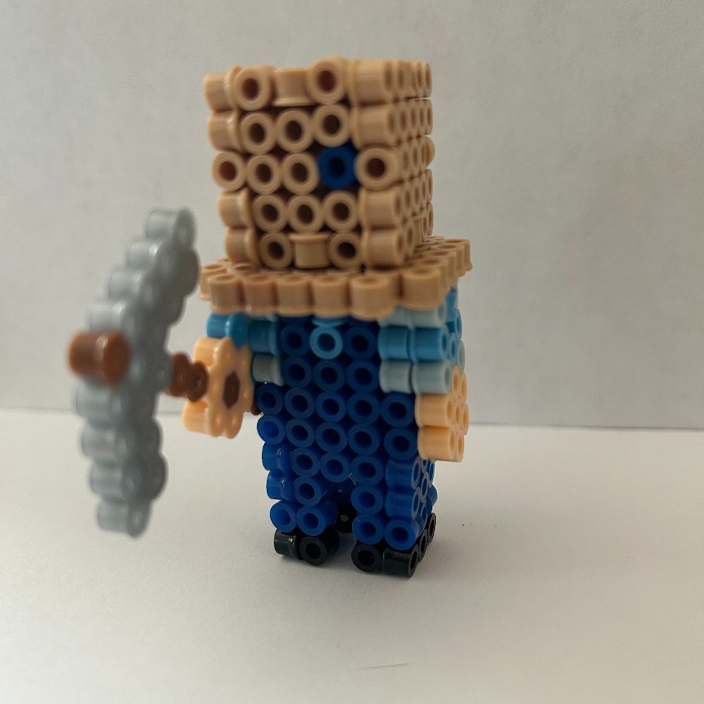 3D Perler Bead figurine of Jason Vorhees (Part 2)